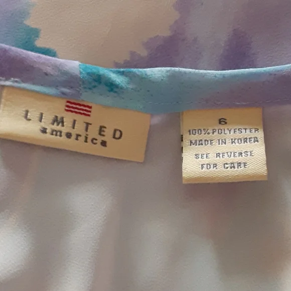 Vintage 90s The Limited watercolor cami dress 6 - Picture 6 of 6